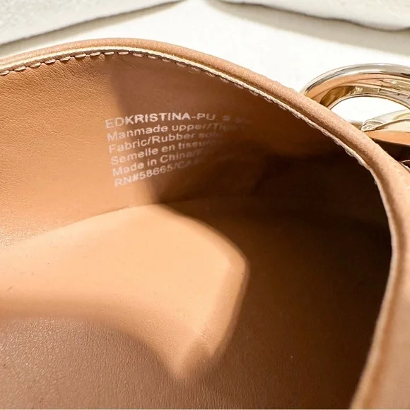 NEW Open Edit Kristina Pointed Toe Mule Flat Pastel camel Tan Mocha Sz 9.5 - Picture 6 of 7